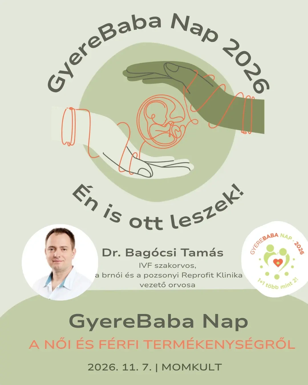 Dr. Bagócsi Tamás, a GyereBaba Nap 2026 előadója